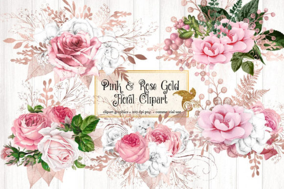 Evaluating Pink and Rose Gold Floral Clipart for Your Creative Projects