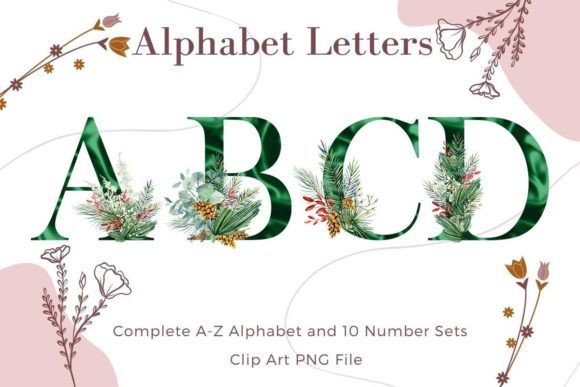 Evaluating the Christmas Floral Alphabet Poinsettia: How This PNG Clipart Set Fits Into Your Holiday Design Toolkit