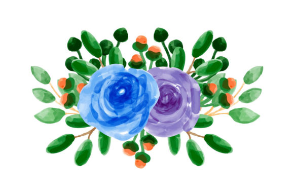 Floral Arrangement with Watercolor17: A Versatile Design Asset