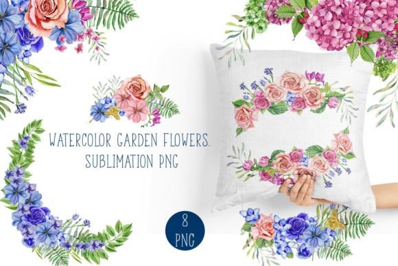Floral Bouquets Clipart: Vibrant Sublimation PNG Magic