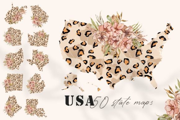 Floral USA State Map Sublimation BUNDLE: Creative Uses & Tips