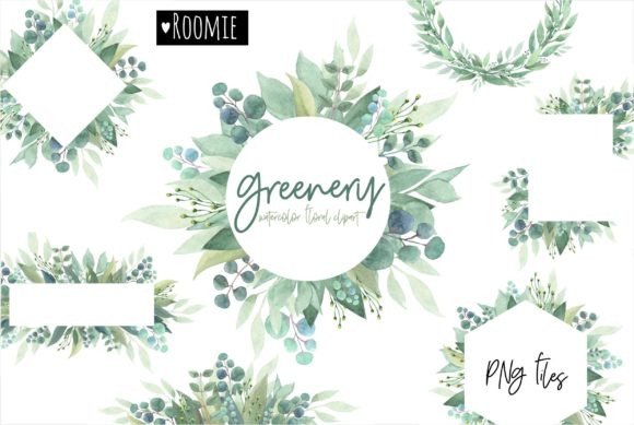 Greenery Wreath Floral: The Art of Hand-Painted Watercolor Clipart for Timeless Designs