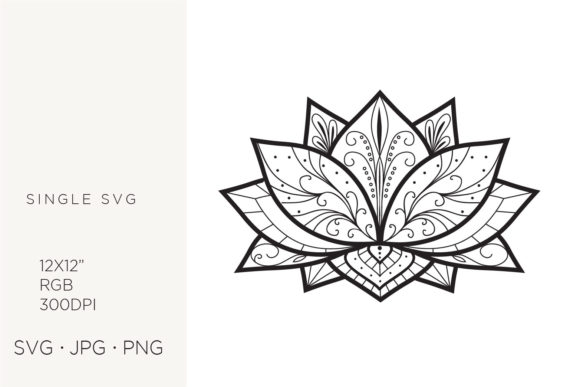 Lotus Flower & Floral Yoga Symbol SVG Ideas