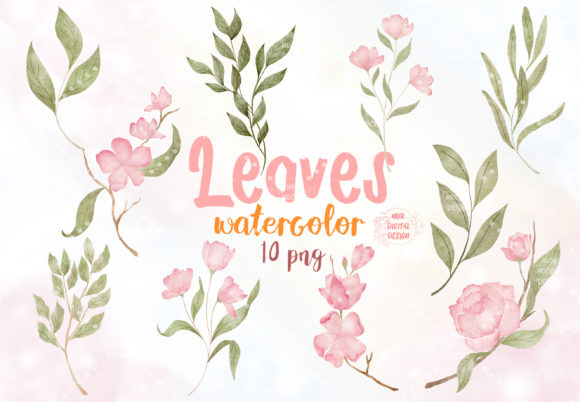 Making Thoughtful Design Choices with Flower Leaves Floral Watercolor, PNG Assets