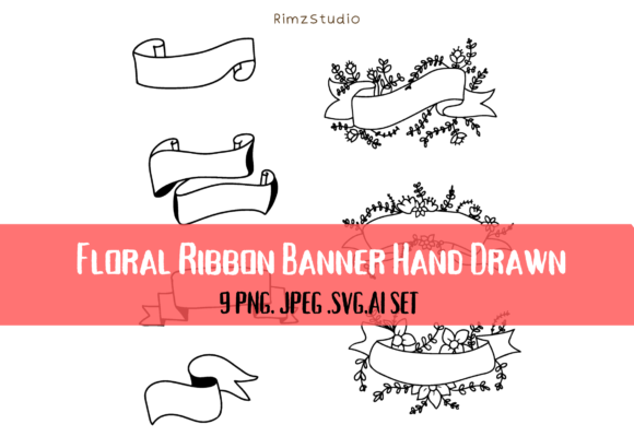 The Creative Designer's Guide to Floral Ribbon Banner Hand Drawn Elements