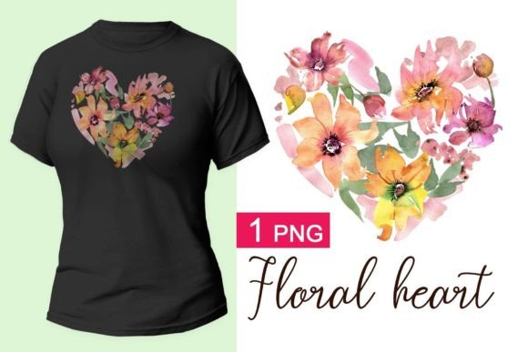 Unlocking Creative Potential with Watercolor Floral Heart PNG Designs