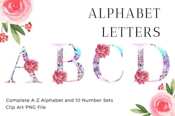 Unlocking Design Possibilities with Rainbow Rose Alphabet Sublimation Floral Clipart
